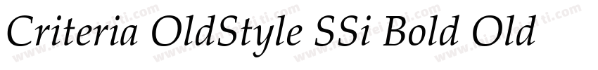 Criteria OldStyle SSi Bold Old Style Figures字体转换